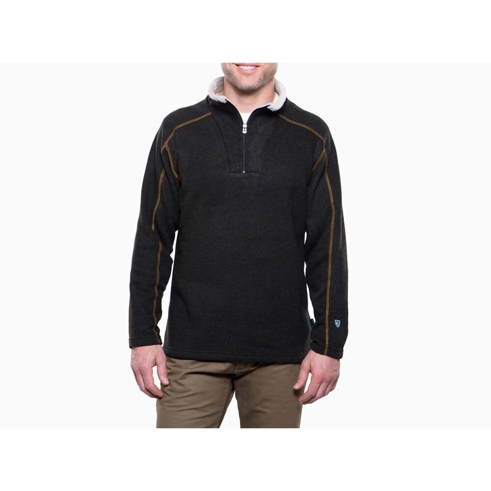 Kuhl Europa 1/4 Zip Men's Size Medium Charcoal Alfpaca Fleece Pullover Sweater